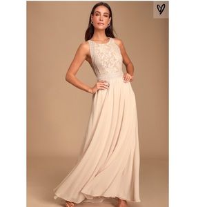 NWOT Forever and Always Blush Pink Maxi Dress